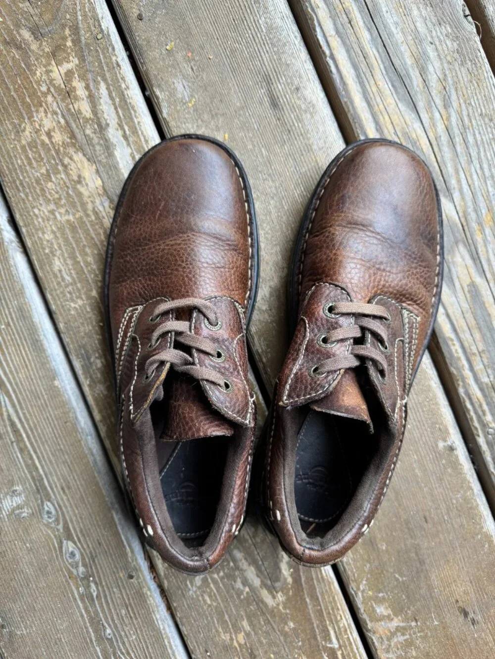 Dr Martens Ordell Brown Leather Lace Up 3 Eye Low Ankle Oxford in Men's 10